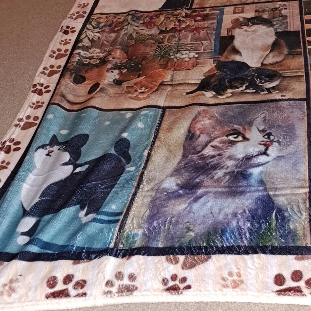 👻Cat throw blanket SALE/ BUNDLE ONLY 2or more items - Picture 3 of 7